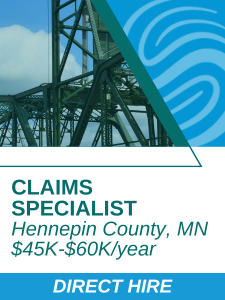 L and S - Claims Specialist Hennepin County MN