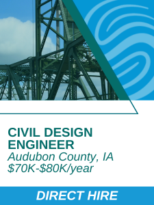 ENG - Civil Design Engineer Audubon County IA