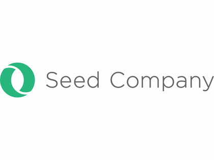 Seed Company logo with grey lettering and a bright green circle.