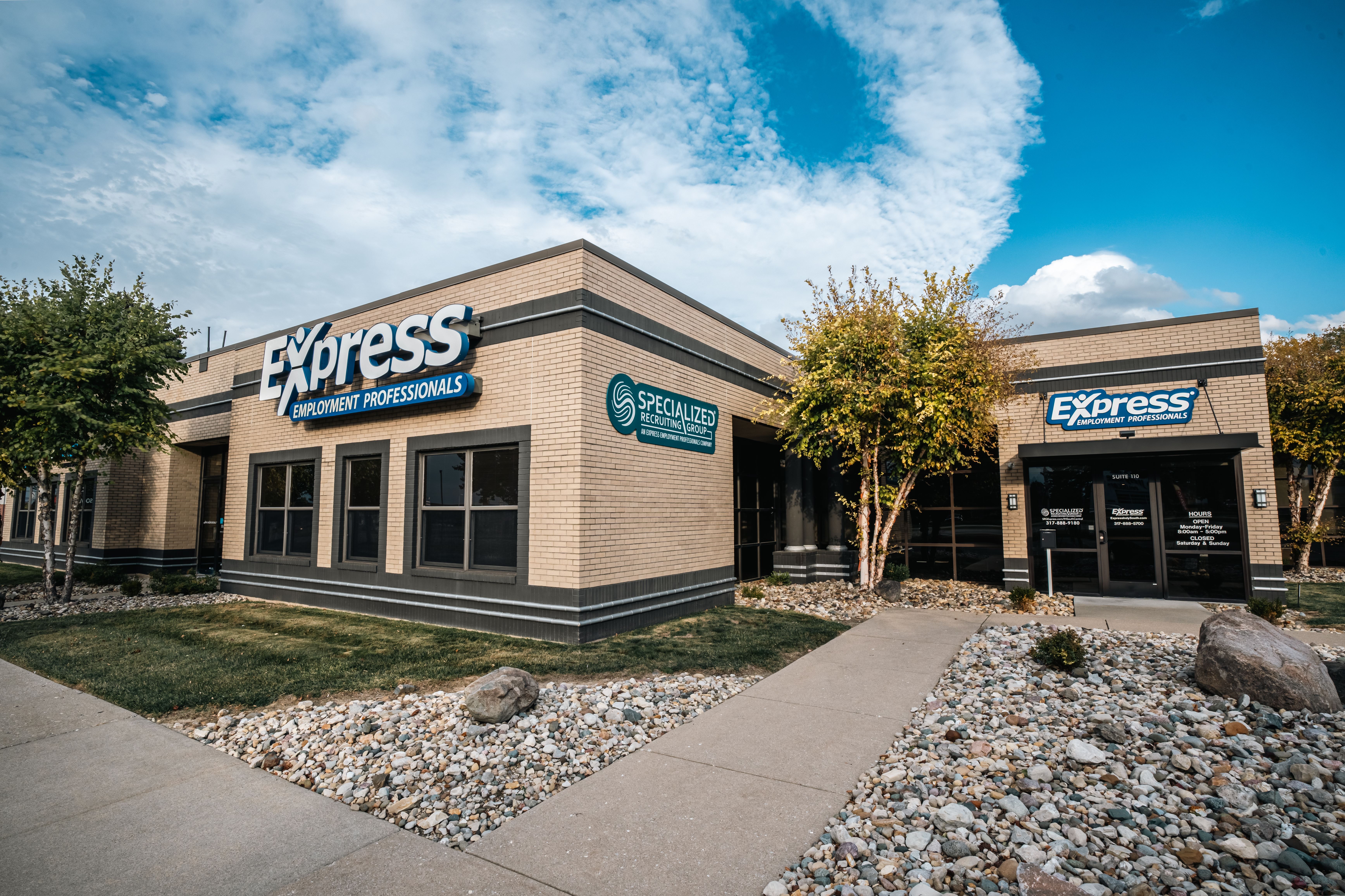 An exterior photo of our Express Indy South Office