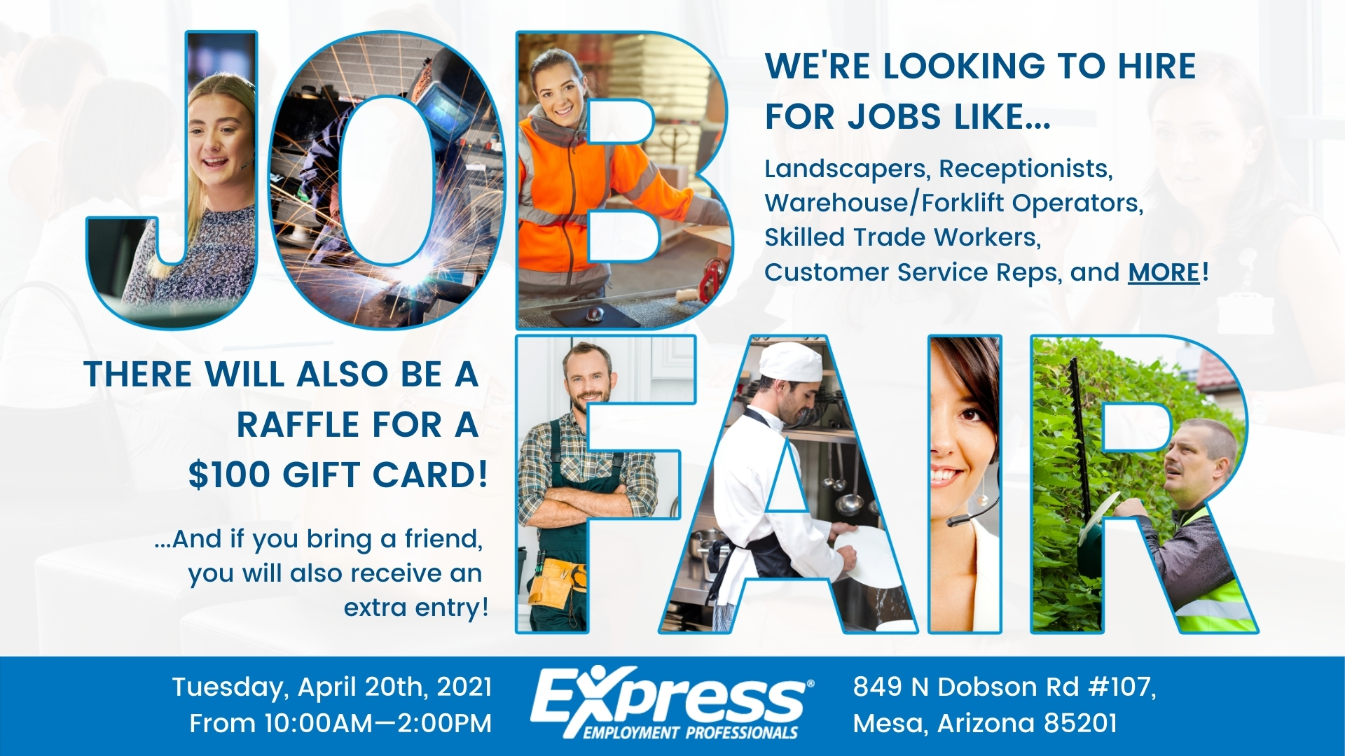 Express is Hosting a Job Fair in Mesa on April 20th, 2021!