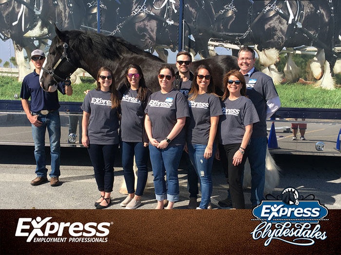 Express Clydesdales with our Staffing Team