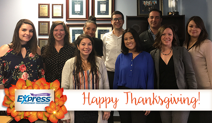 Happy Thanksgiving - Admin Staffing Agency in Portland, OR